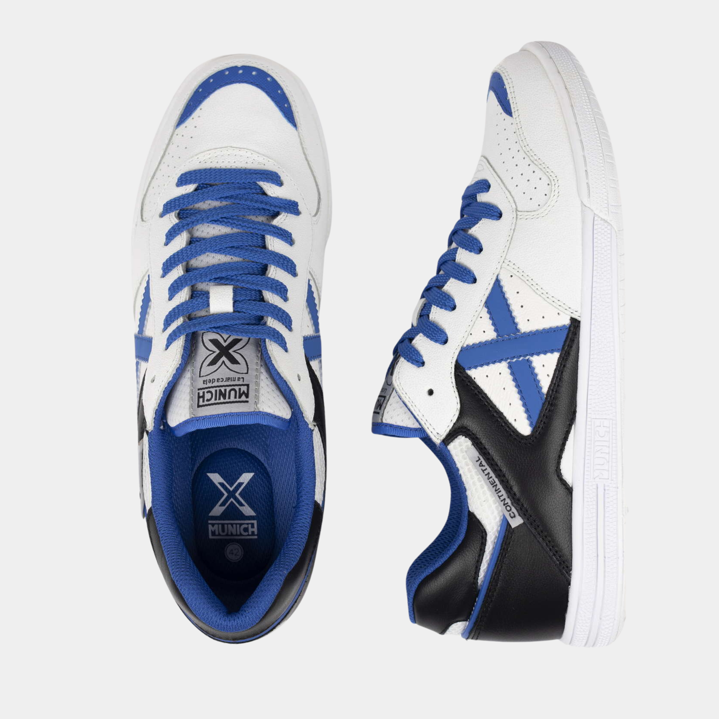 MUNICH CONTINENTAL - WHITE BLUE INDOOR - 973 – Futsoul MUNICH CONTINENTAL - WHITE BLUE INDOOR - 973 – Futsoul